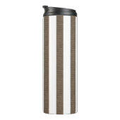 Thermal Tumbler Brown & White Stripe Thermosbeker (Geroteerd rechts)
