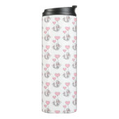 Thermal Tumbler Cat Kitten Pink Hearts Thermosbeker (Gedraaid links)