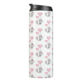 Thermal Tumbler Cat Kitten Pink Hearts Thermosbeker (Geroteerd rechts)