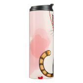 Thermal Tumbler Cat Kitten Red Hearts Thermosbeker (Gedraaid links)