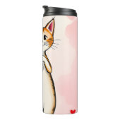 Thermal Tumbler Cat Kitten Red Hearts Thermosbeker (Geroteerd rechts)