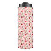 Thermal Tumbler Cat Kitten Red Hearts  Thermosbeker (Voorkant)