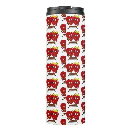 Thermal Tumbler Couple Red Hearts Thermosbeker (Achterkant)