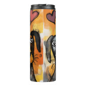 Thermal Tumbler Dog Puppy  Red Hearts Thermosbeker (Achterkant)
