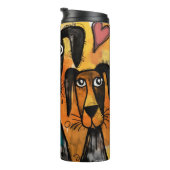 Thermal Tumbler Dog Puppy  Red Hearts Thermosbeker (Geroteerd rechts)