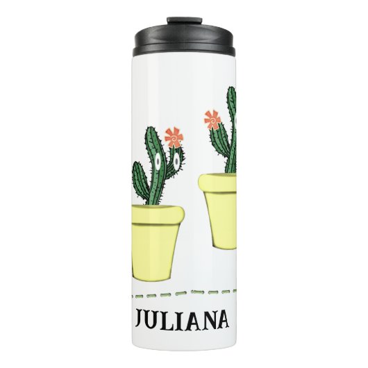 Thermal Tumbler Floral Cactus Thermosbeker (Voorkant)