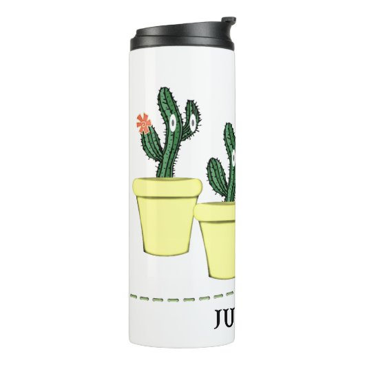 Thermal Tumbler Floral Cactus Thermosbeker (Gedraaid links)