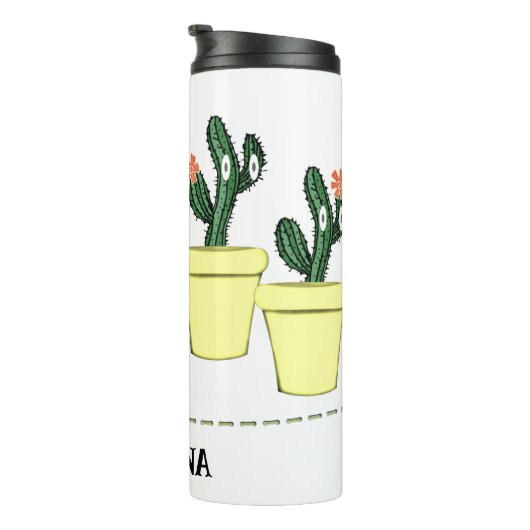 Thermal Tumbler Floral Cactus Thermosbeker (Geroteerd rechts)