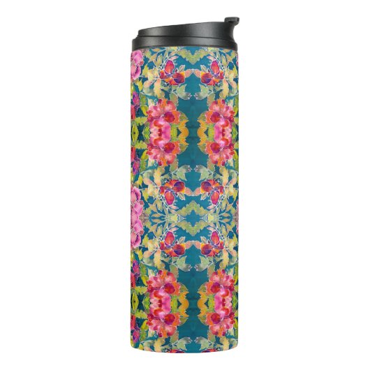 Thermal Tumbler - Floral Kaleidoscope Thermosbeker (Gedraaid links)