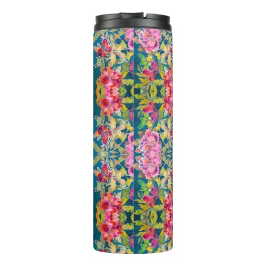 Thermal Tumbler - Floral Kaleidoscope Thermosbeker (Achterkant)