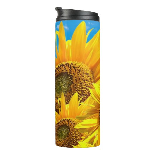Thermal Tumbler Floral Sunflower Thermosbeker (Geroteerd rechts)