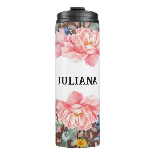 Thermal Tumbler Floral Thermosbeker (Voorkant)