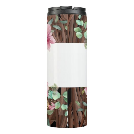 Thermal Tumbler Floral Thermosbeker (Achterkant)