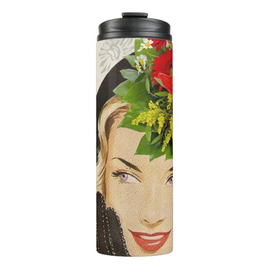 Thermal Tumbler Floral Vintage Thermosbeker (Voorkant)