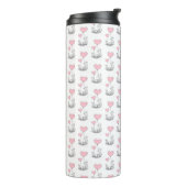 Thermal Tumbler Foxy Pink Hearts Thermosbeker (Gedraaid links)