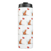 Thermal Tumbler Foxy Red Hearts Thermosbeker (Voorkant)