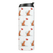Thermal Tumbler Foxy Red Hearts Thermosbeker (Gedraaid links)