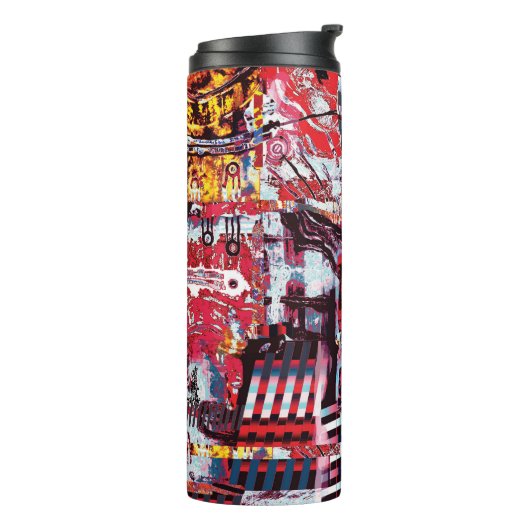 Thermal Tumbler – Fragmented Pulse Thermosbeker (Gedraaid links)