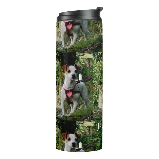 Thermal Tumbler/Jack Russell doodsbang! Thermosbeker (Gedraaid links)