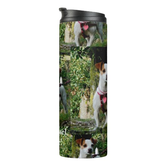 Thermal Tumbler/Jack Russell doodsbang! Thermosbeker (Geroteerd rechts)
