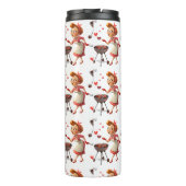 Thermal Tumbler Lady Cooking Red Hearts Thermosbeker (Achterkant)