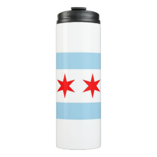 Thermal Tumbler met vlag van Chicago, Verenigde St Thermosbeker