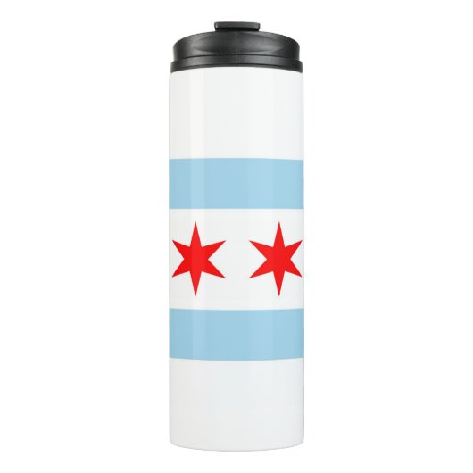 Thermal Tumbler met vlag van Chicago, Verenigde St Thermosbeker (Voorkant)