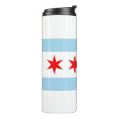 Thermal Tumbler met vlag van Chicago, Verenigde St Thermosbeker (Gedraaid links)