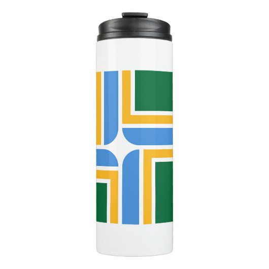Thermal Tumbler met vlag van Portland, VS Thermosbeker (Voorkant)