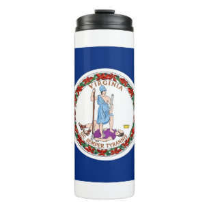 Thermal Tumbler met vlag van Virginia State, Veren Thermosbeker