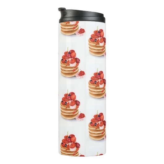 Thermal Tumbler Pancakes Breakfast Thermosbeker (Geroteerd rechts)