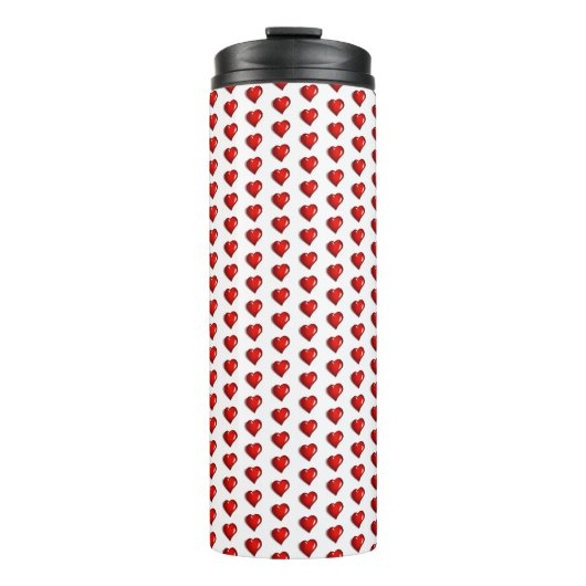 Thermal Tumbler Red Hearts  Thermosbeker (Voorkant)