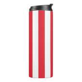 Thermal Tumbler Red & White Stripe Thermosbeker (Gedraaid links)