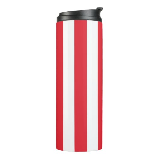 Thermal Tumbler Red & White Stripe Thermosbeker (Gedraaid links)