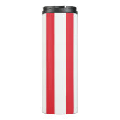 Thermal Tumbler Red & White Stripe Thermosbeker (Achterkant)