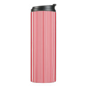 Thermal Tumbler Red & White Stripe Thermosbeker (Gedraaid links)