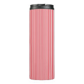 Thermal Tumbler Red & White Stripe Thermosbeker (Achterkant)