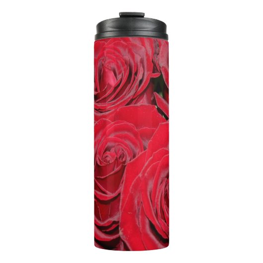 Thermal Tumbler Romantic Red Roses Floral Bouquet Thermosbeker (Voorkant)