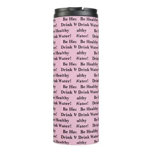 Thermal Tumbler Solid Baby Pink Be Healthy Water Thermosbeker (Achterkant)