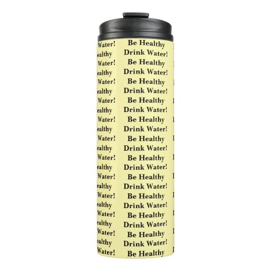 Thermal Tumbler Solid Baby Yellow Be Healthy Water Thermosbeker (Voorkant)