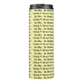 Thermal Tumbler Solid Baby Yellow Be Healthy Water Thermosbeker (Achterkant)