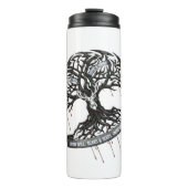 Thermal Tumbler Strength Through Pain motivation  Thermosbeker (Voorkant)