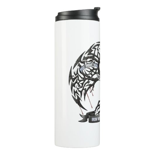 Thermal Tumbler Strength Through Pain motivation  Thermosbeker (Gedraaid links)