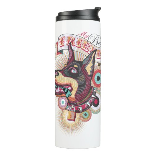 Thermal Tumbler – Urban Loyalty Doberman Pop-Art  Thermosbeker (Gedraaid links)