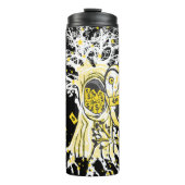 Thermal Tumbler – Urban Tree Owl & Wealth Surreal  Thermosbeker (Voorkant)