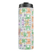 Thermal Tumbler with Architectural Blueprint Thermosbeker (Voorkant)