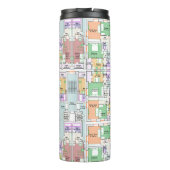 Thermal Tumbler with Architectural Blueprint Thermosbeker (Achterkant)