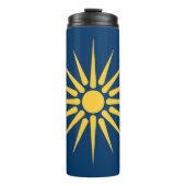 Thermal Tumbler with flag of Macedonia, Greece Thermosbeker (Voorkant)