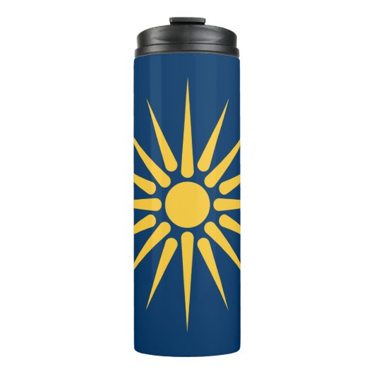 Thermal Tumbler with flag of Macedonia, Greece Thermosbeker (Voorkant)