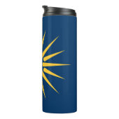 Thermal Tumbler with flag of Macedonia, Greece Thermosbeker (Geroteerd rechts)